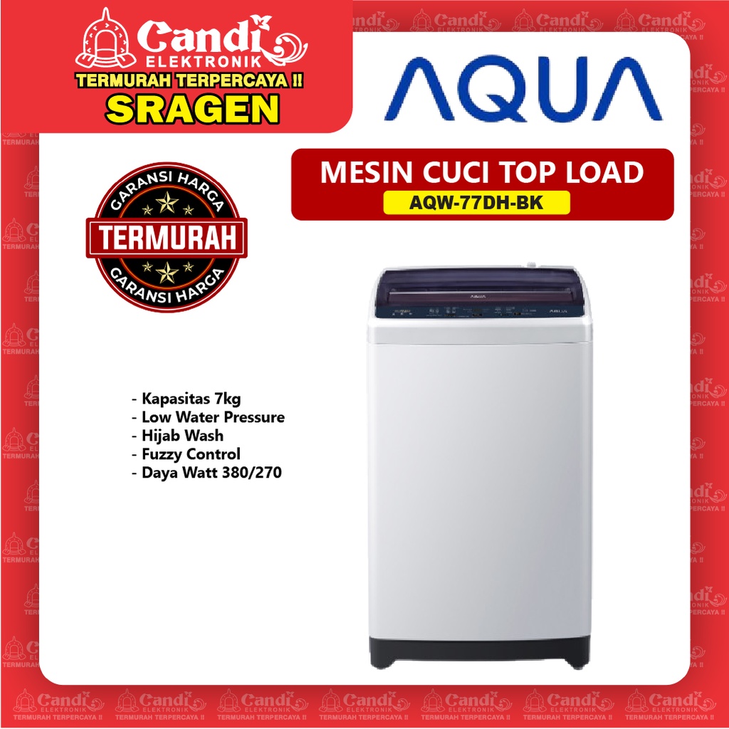 Jual Aqua Mesin Cuci Tabung Top Load Kg Aqw Dh Bk Shopee Indonesia