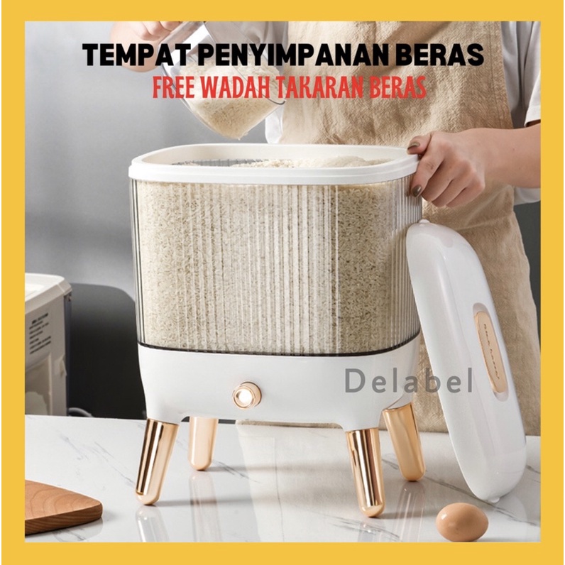 Jual Tempat Beras Estetik Dispenser Beras Rice Box Tempat Penyimpanan