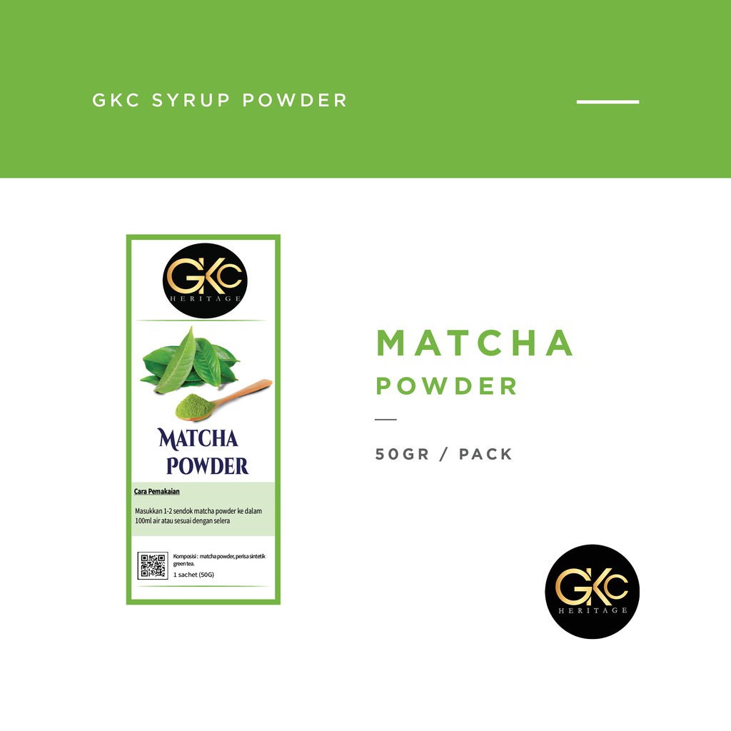 Jual Matcha Powder GKC Bubuk Green Tea Original 50 Gram Import