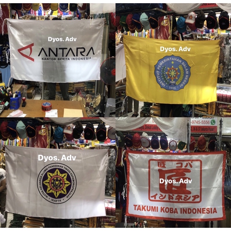 Jual Bendera Printing Custom Bahan Satin X Cm Shopee Indonesia