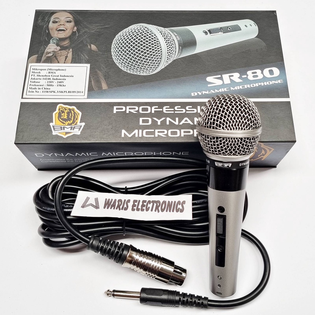 Jual Mic Mikrofon BMA SR 80 Dynamic Microphone Shopee Indonesia