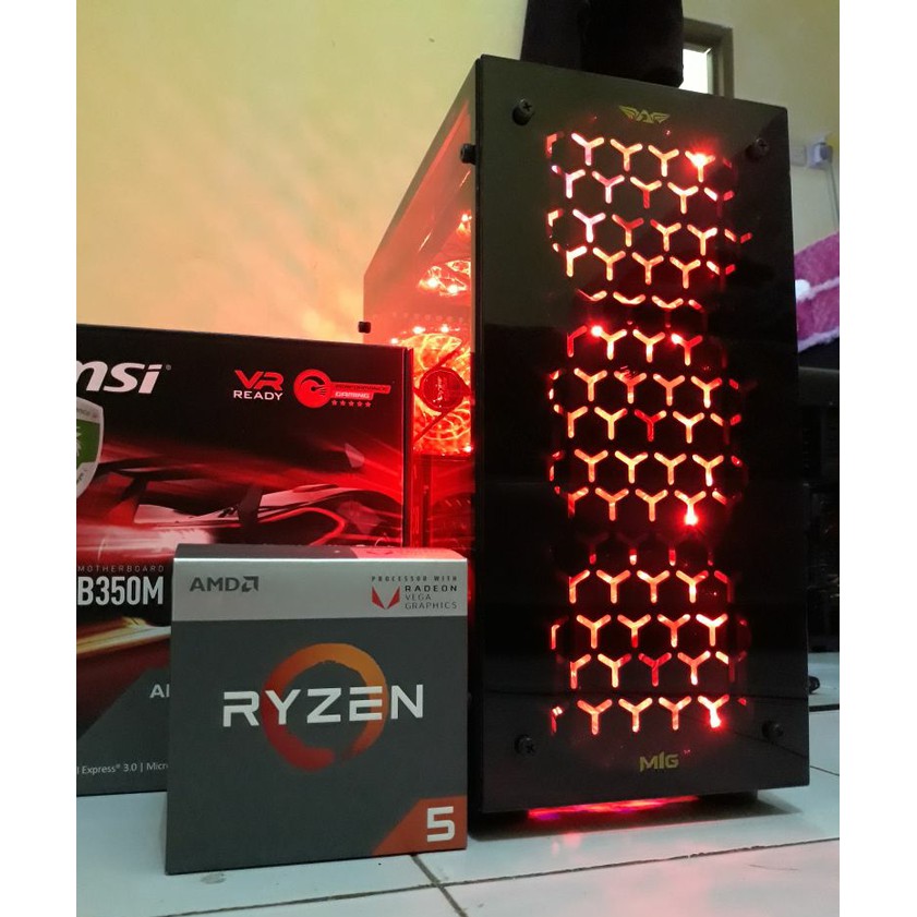 Jual Gaming PC RAKITAN GAMING RYZEN 5 2400 REQ Support WIFI Limited