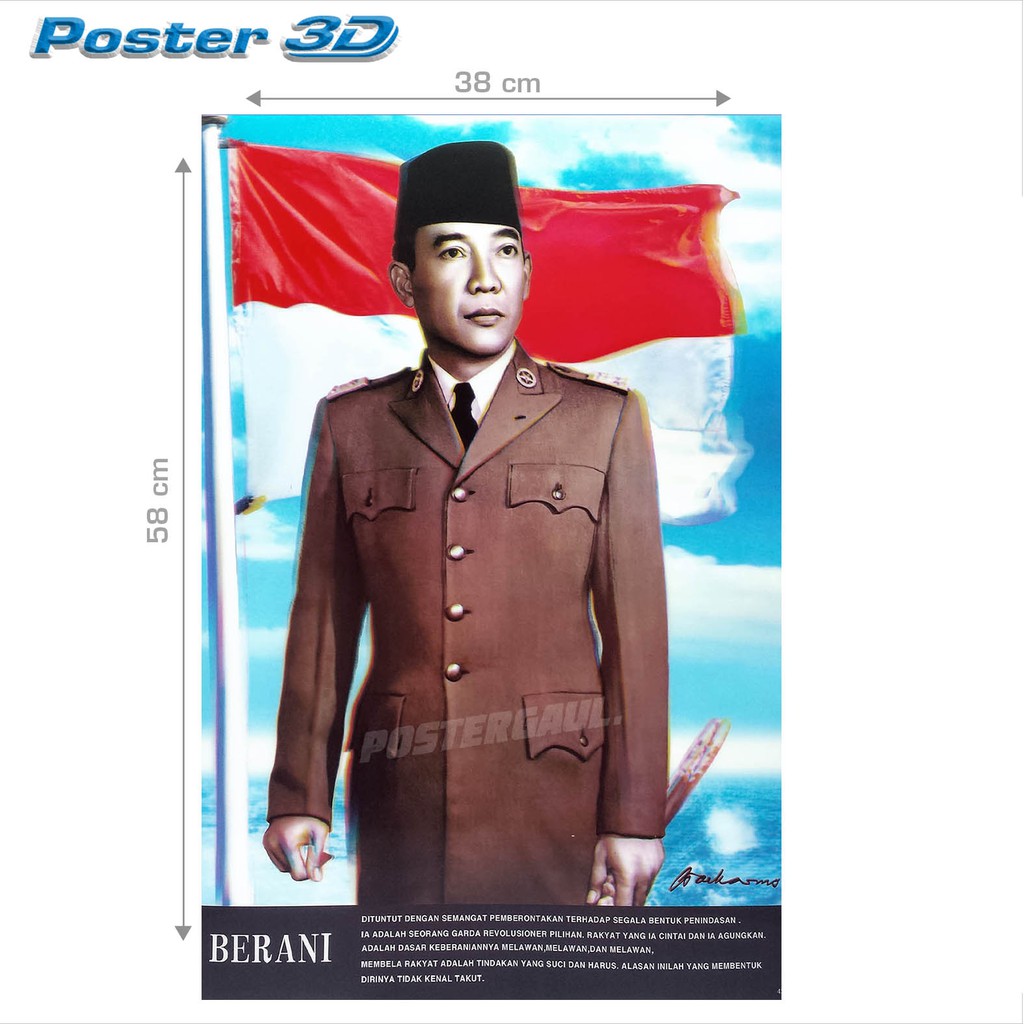 Jual Poster D Presiden Soekarno D Ukuran X Cm Shopee