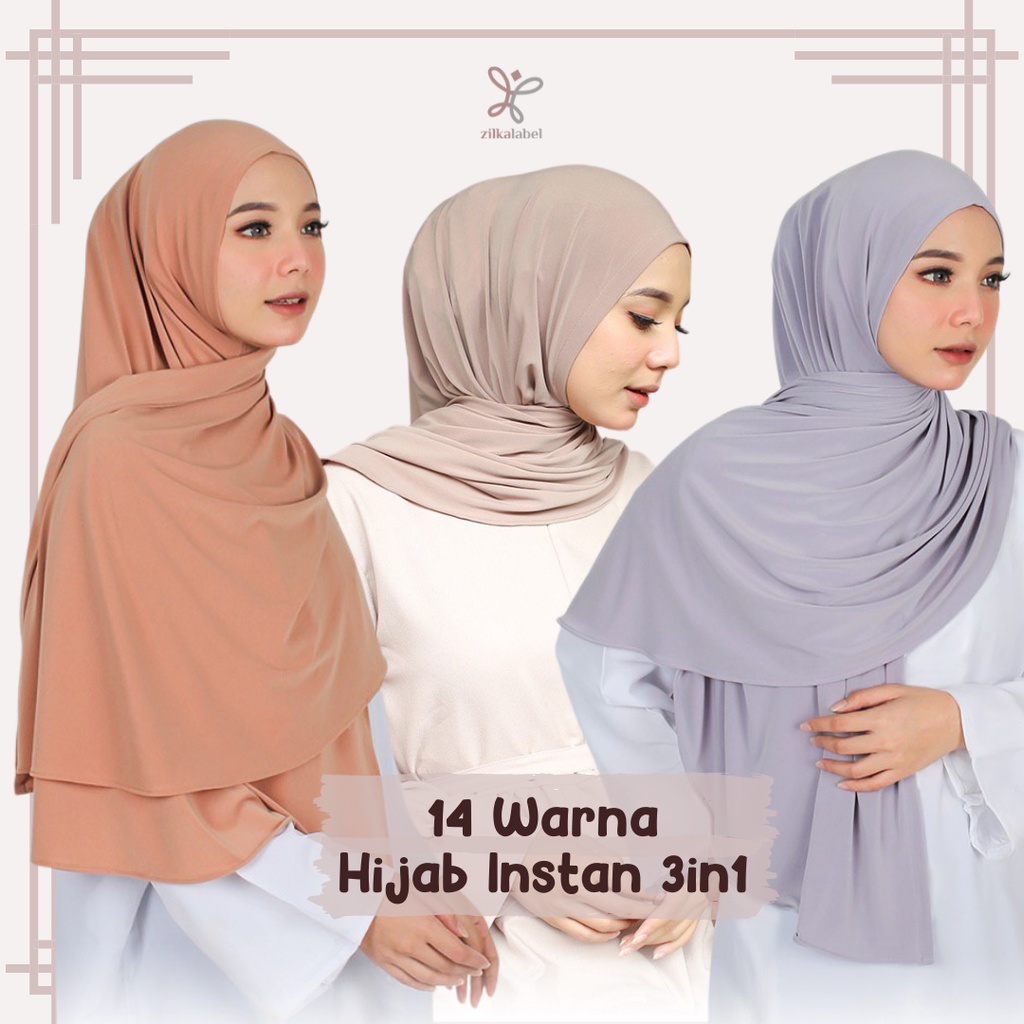 Jual Zahra Instant Scarf In Hijab Instan Bahan Jersey Premium