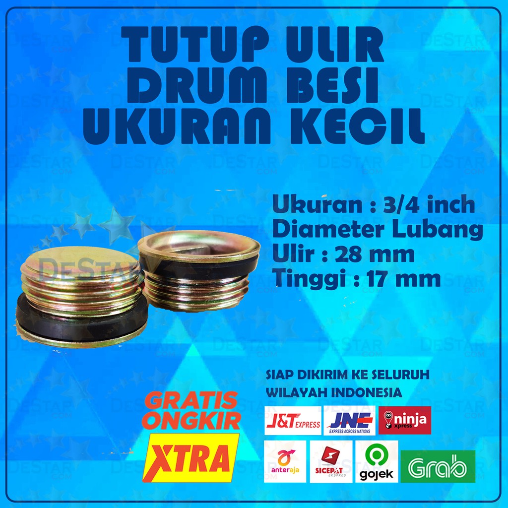 Jual TUTUP ULIR DRUM BESI UKURAN 3 PER 4 INCH KECIL Shopee Indonesia