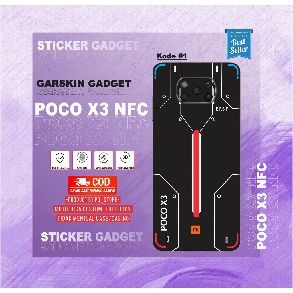 Jual Garskin Poco X Nfc Sticker Gadget Motif Limited Edition Shopee