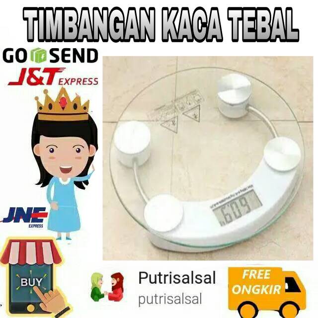 Jual Bisa Cod P Timbangan Badan Digital Kaca Personal Body Weight