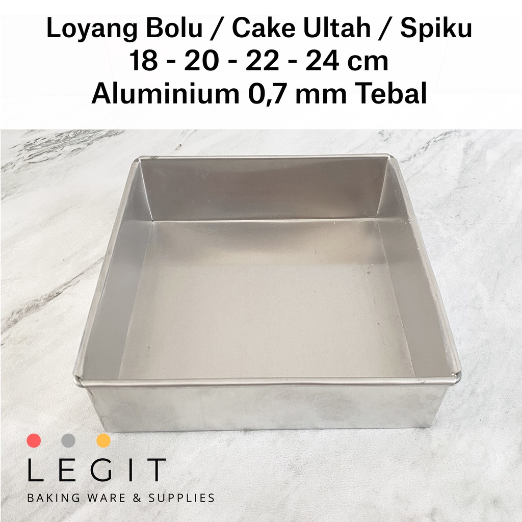 Jual Loyang Persegi Kotak Tinggi Cm Bolu Cake Kue Super Tebal Anti