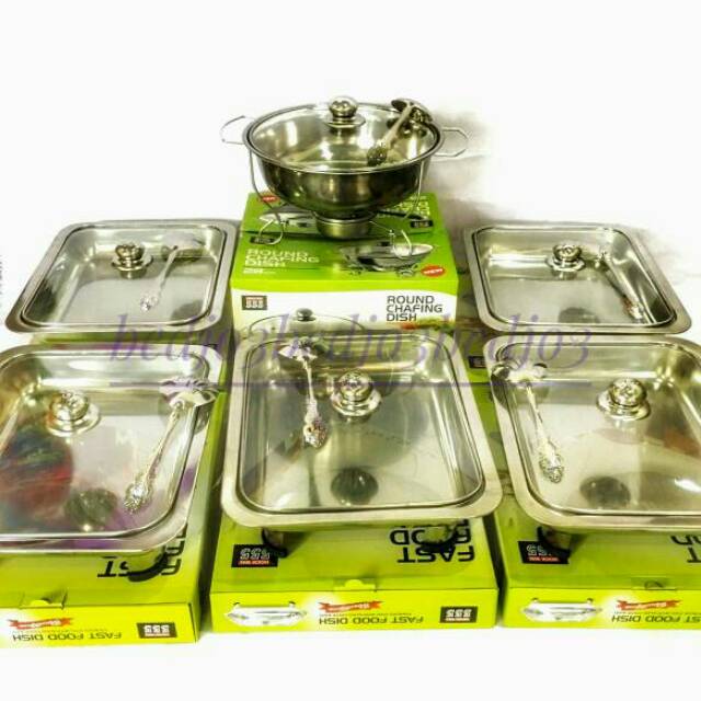 Jual Set Prasmanan Wadah Saji Makanan 1 5 Full Kaca Stainless Stell