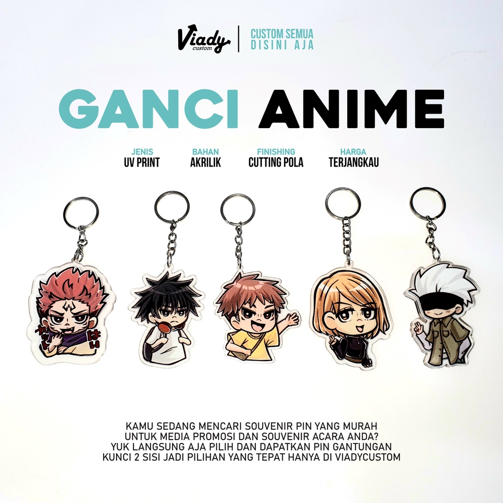 Jual Gantungan Kunci Akrilik Ganci Anime Ganci Karakter Jujutsu