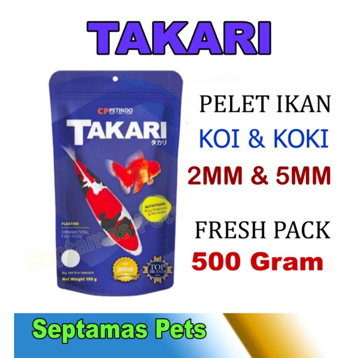 Jual TAKARI 500 GR PAKAN IKAN MAKANAN IKAN HIAS KOKI DAN MAKANAN IKAN