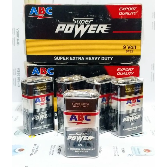 Jual Baterai Petak Baterai Kotak ABC Super POWER Baterai 9V 6F22