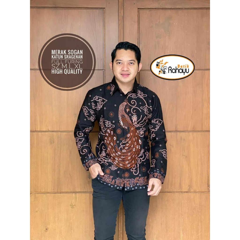 Jual MERAK SOGAN RAHAYU KEMEJA BAJU BATIK PRIA SOLO LENGAN PANJANG FULL