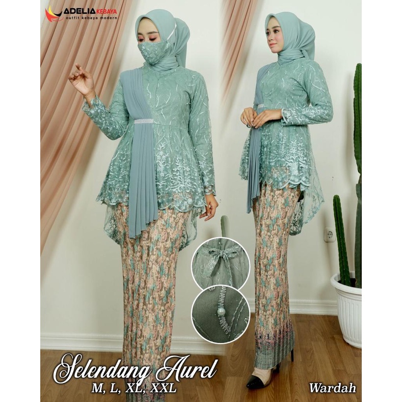 Jual COD BLOUSE SELENDANG AUREL KEBAYA WISUDA MODERN OUTFIT