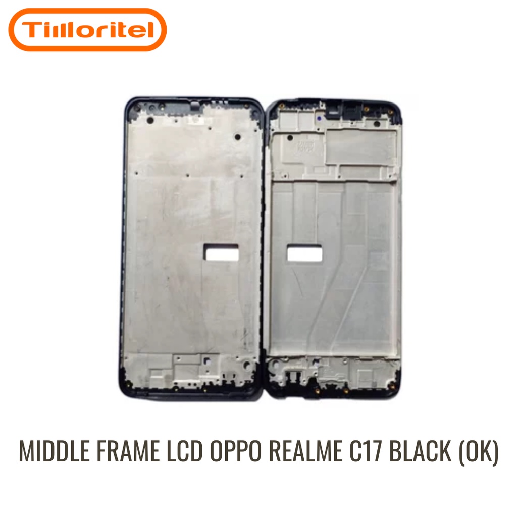 Jual TULANG TENGAH MIDDLE FRAME LCD OPPO REALME C17 BLACK OK