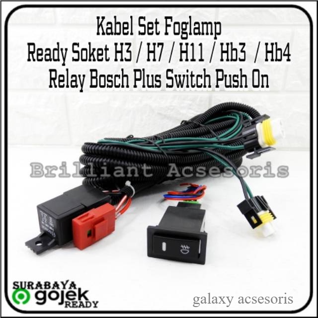 Jual Kabel Set Relay For Foglamp By Hella Bosch Soket Lampu H3 H7