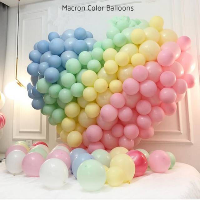 Jual Best Price Balon Latex Doff Macaron Pastel Mix Pak Isi Biji