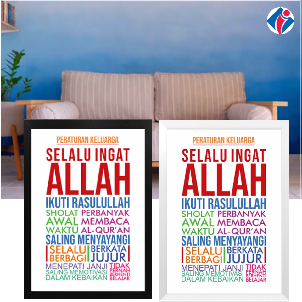 Jual Hiasan Dinding Poster Menarik Peraturan Keluarga Hiasan