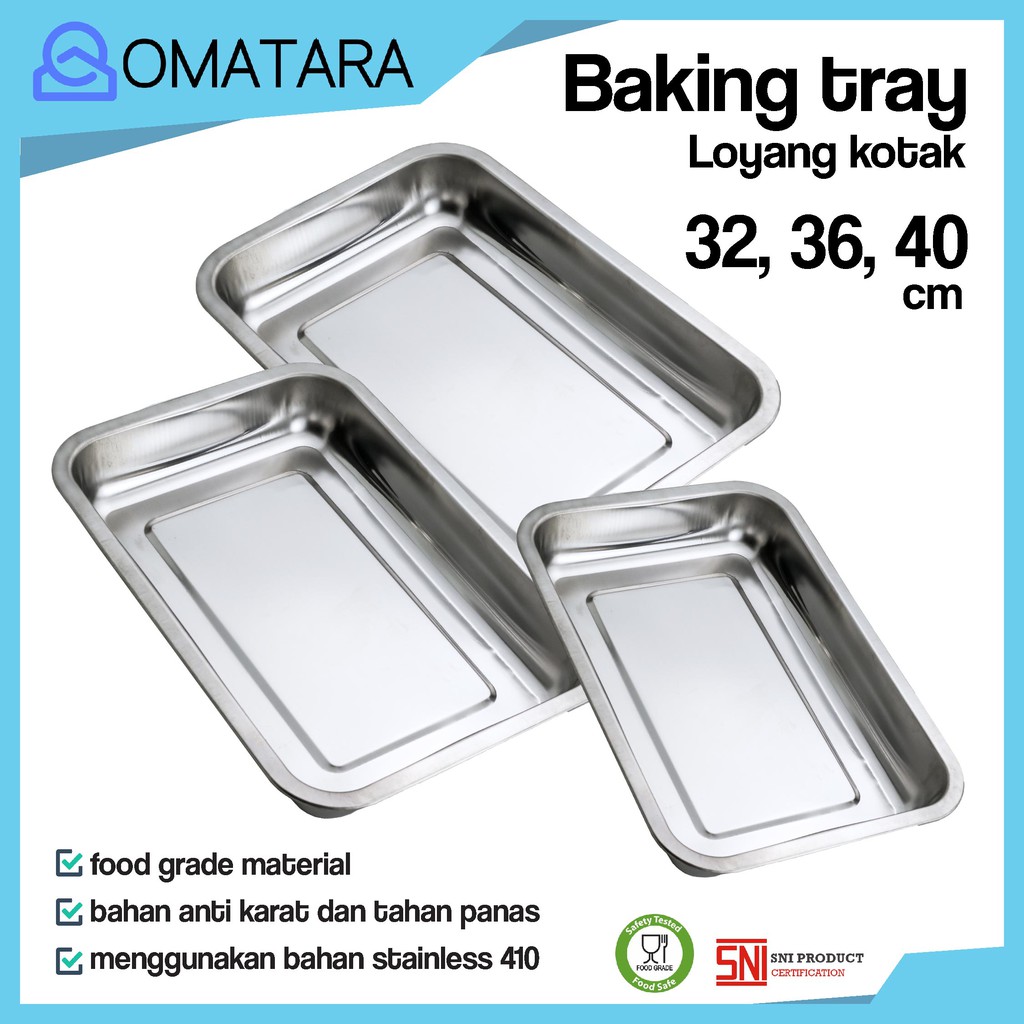 Jual Komodo Baking Tray Loyang Segi Nampan Baki Stainless Uk