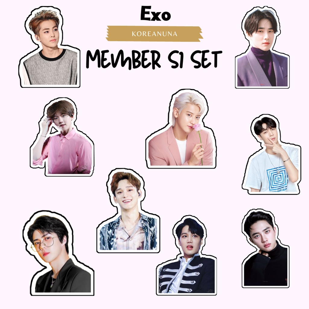 Jual Sticker Kpop Exo Member Anime Chibi Lucu Kartun Aesthetic Stiker