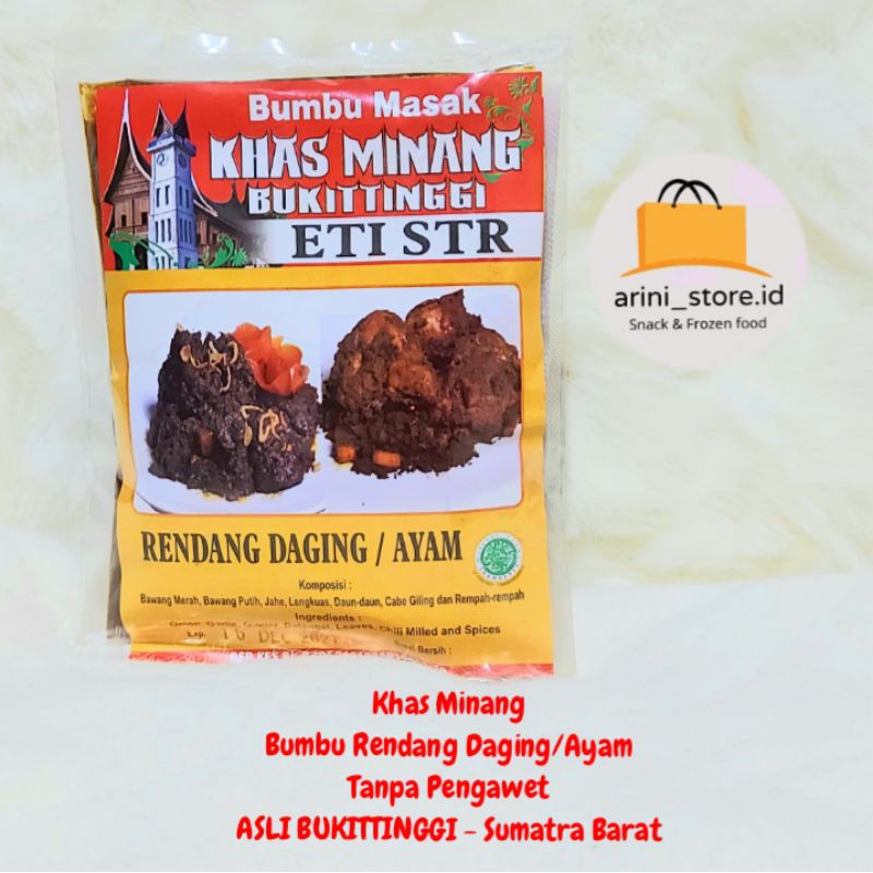 Jual Bumbu Khas Bukittinggi Eti Str Bumbu Rendang Shopee Indonesia