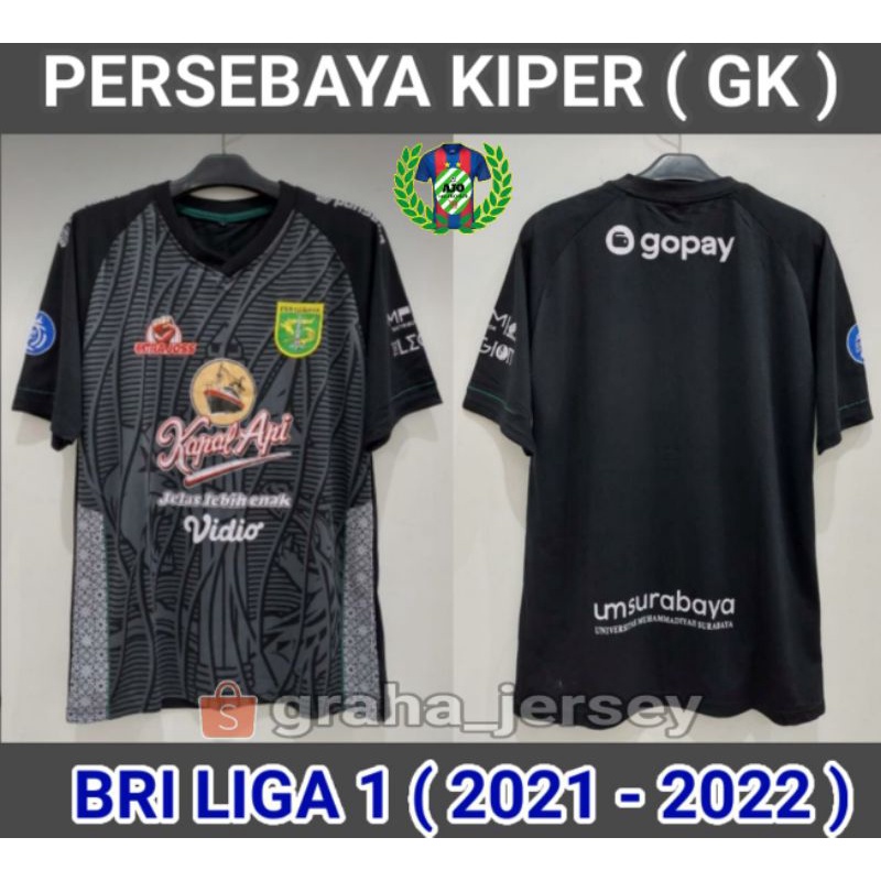 Jual Jersey Persebaya Kiper Gk Bri Liga Hitam Abu