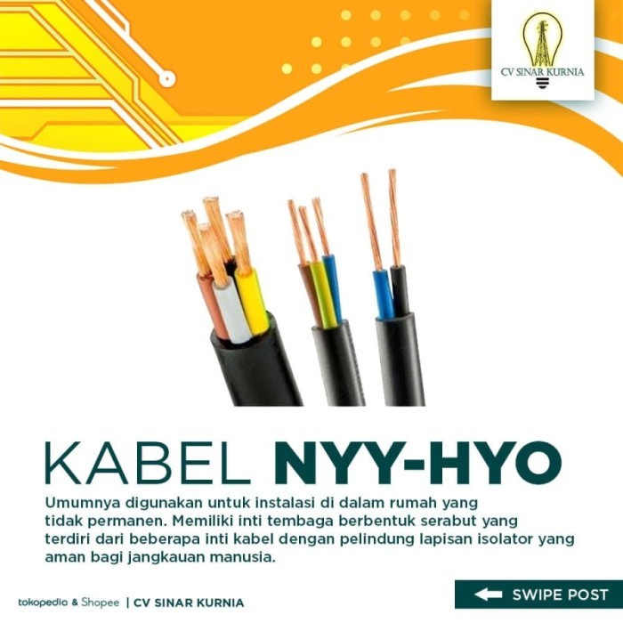 Jual Kabel Listrik Nyyhy X Mm Meteran Extrana Extrana Serabut