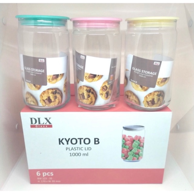 Jual Toples Kaca Kyoto B Kedap Udara 6pcs Ukuran 1000ml Shopee Indonesia