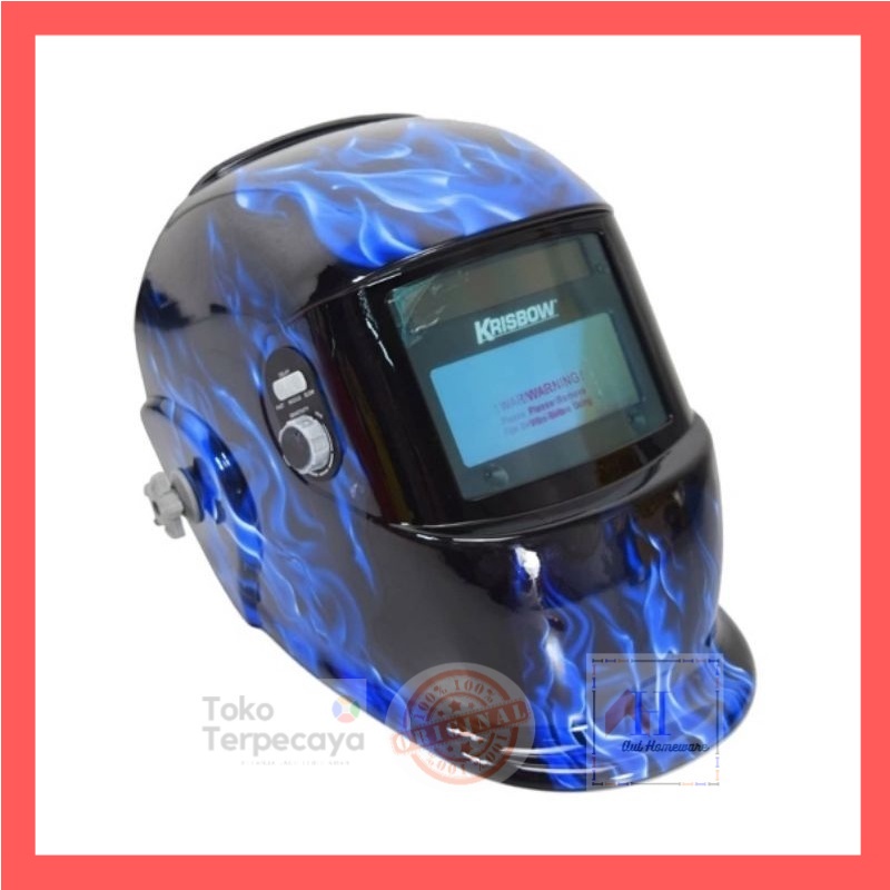 Jual Helm Las Krisbow Dengan Pengatur Gelap Kaca Welding Helmet Auto