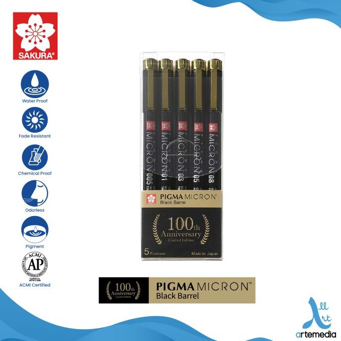 Jual Drawing Pen Sakura Pigma Micron Set Black Barrel Limited Edition