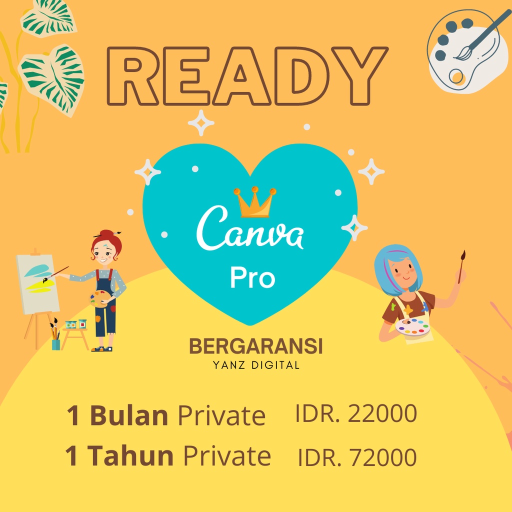 Jual Canva Pro Premium Private Bulan Tahun Lifetime Bergaransi