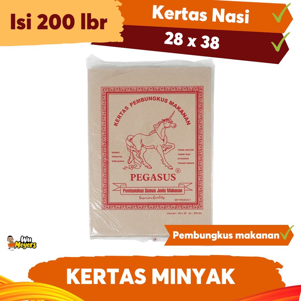 Jual Kertas Nasi Cap Pegasus Isi 200 Lbr Shopee Indonesia