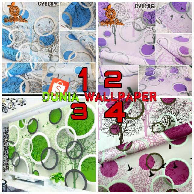 Jual Wallpaper Dinding Polkadot Wallpaper Dinding D Shopee Indonesia