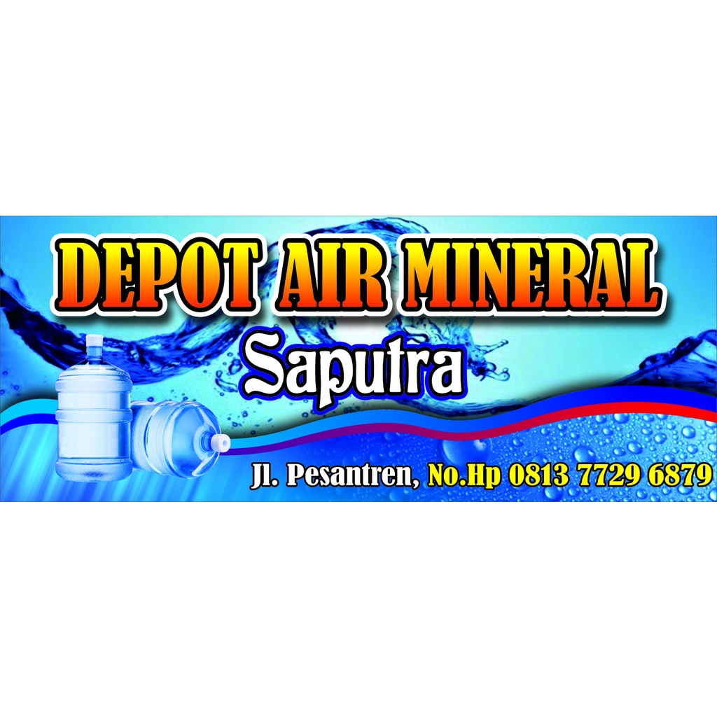 Jual Spanduk Banner Depot Air Isi Ulang Bisa Ganti Nama Alamat Dll