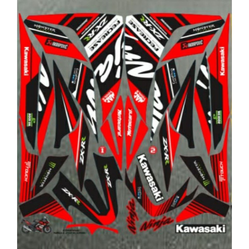 Jual STRIPING STICKER KAWASAKI NINJA 250 KARBU STRIPING STIKER LIS