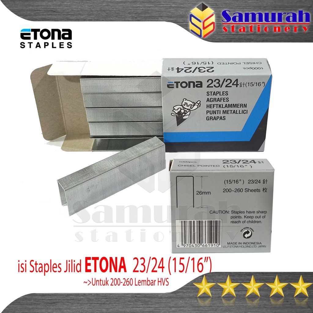 Jual Isi Stapler Mesin Jilid Etona Staples Refill