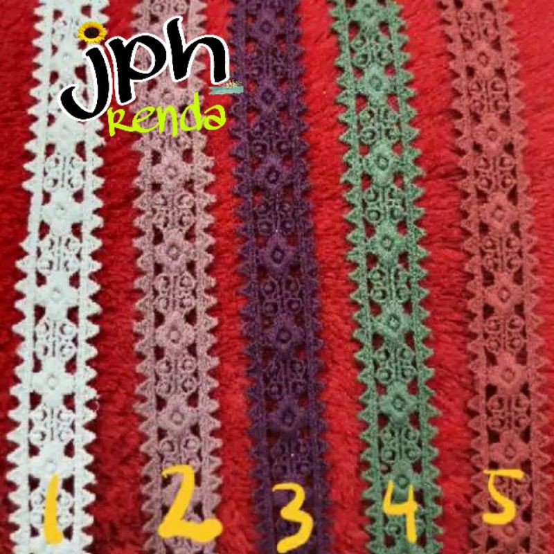 Jual Renda Rajut Tengahan Lebar 2 5cm Isi 15 Yard Shopee Indonesia