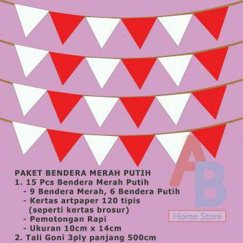 Jual Bendera Merah Putih Gantung Umbul Umbul Bendera Merah Putih