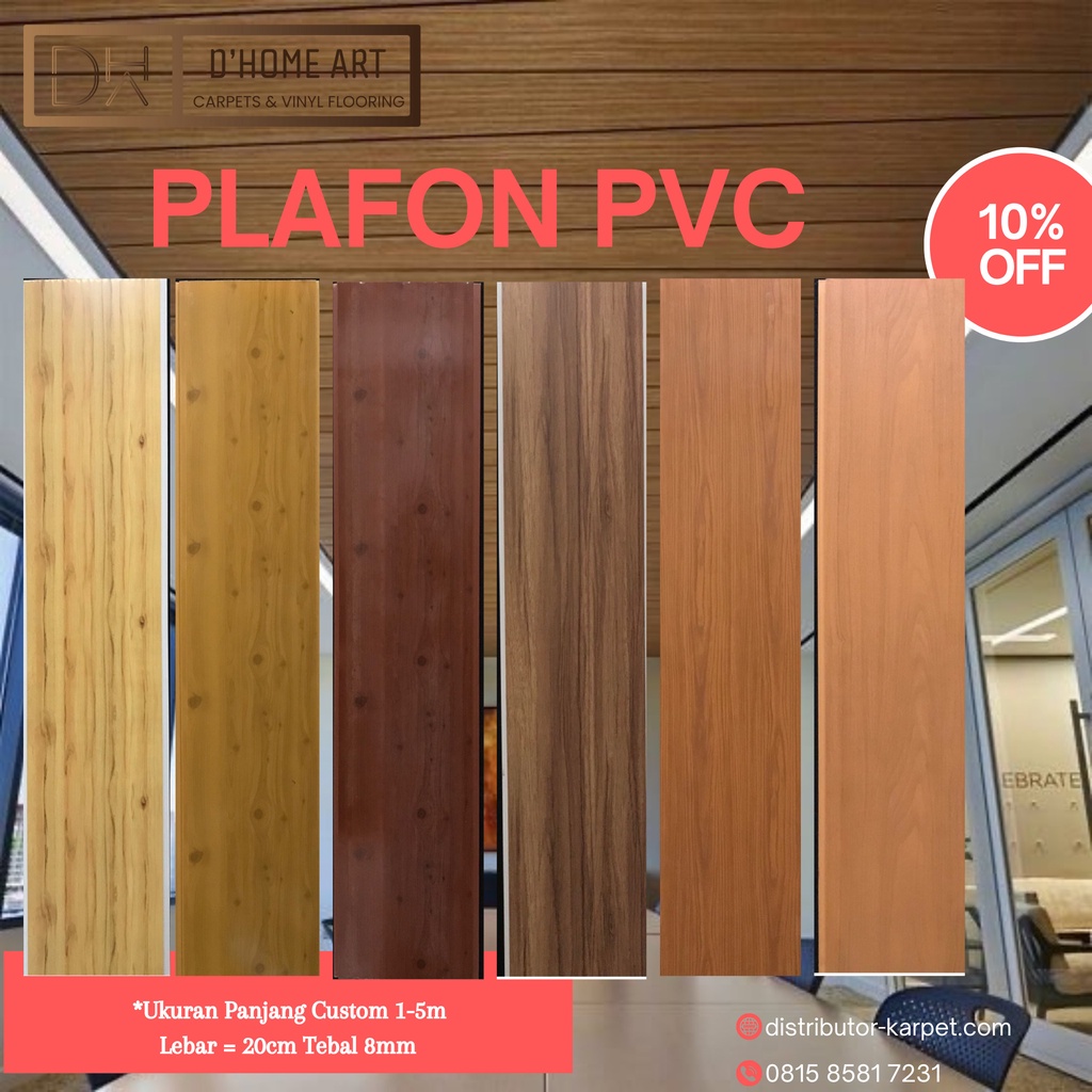 Jual Plafon PVC Motif Kayu Lebar 20cm Shopee Indonesia