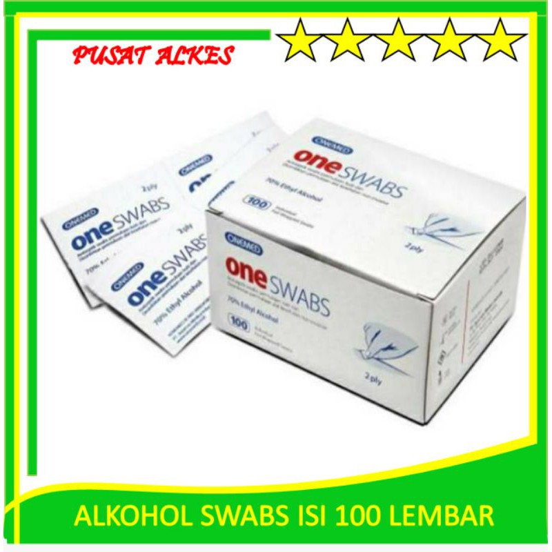 Jual Onemed Alkohol Swab Kapas Alkohol One Swabs Oneswabs Isi 100