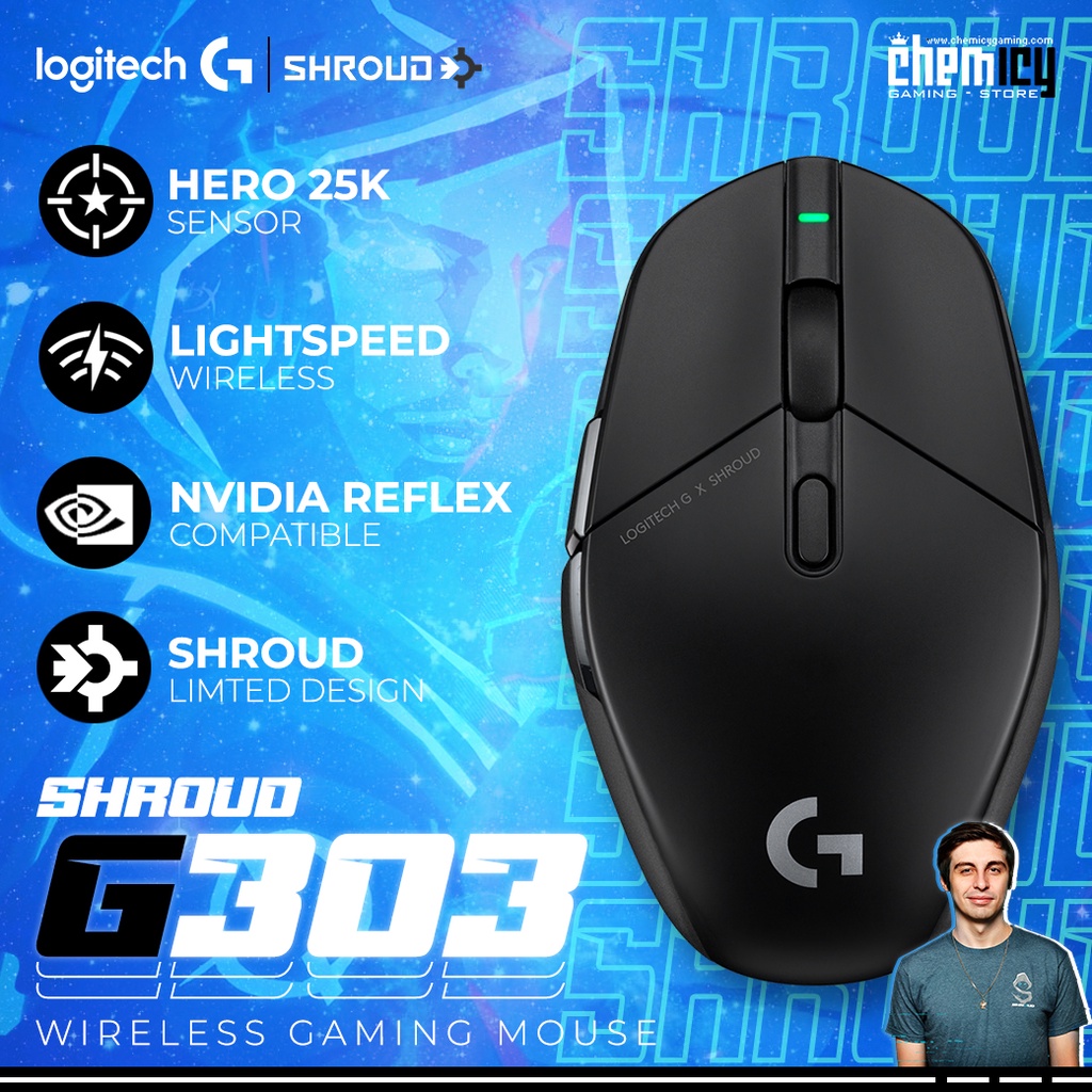 Jual Logitech G303 Shroud Edition Wireless Gaming Mouse Shopee Indonesia