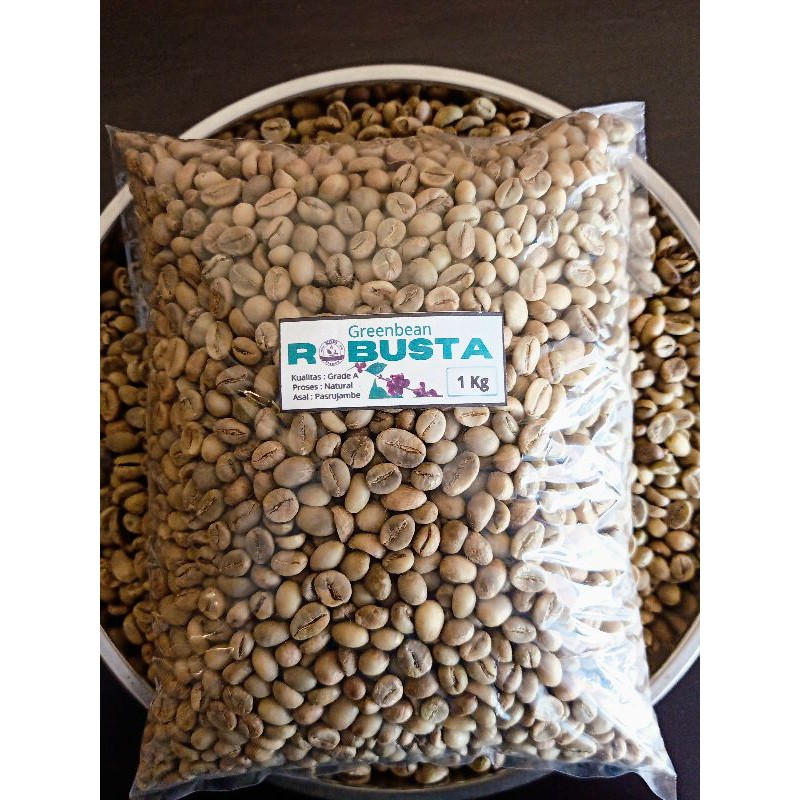 Jual Biji Kopi Mentah Greenbean Robusta Asli Lereng Semeru Kg