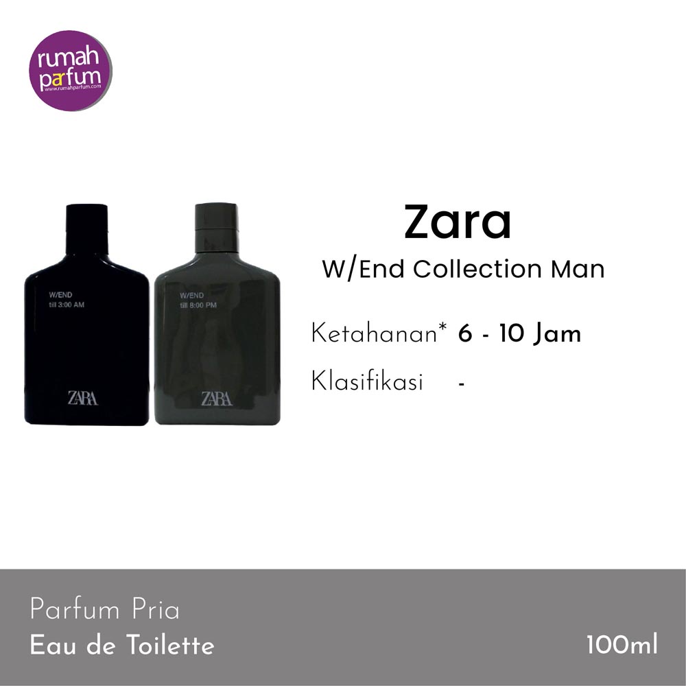 Jual Parfum Pria Zara WEnd Collection Man Men Tahan Lama 100 ML Paket