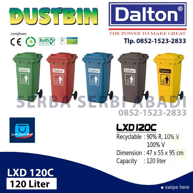 Jual Tempat Sampah Besar Hdpe Liter Dalton Shopee Indonesia