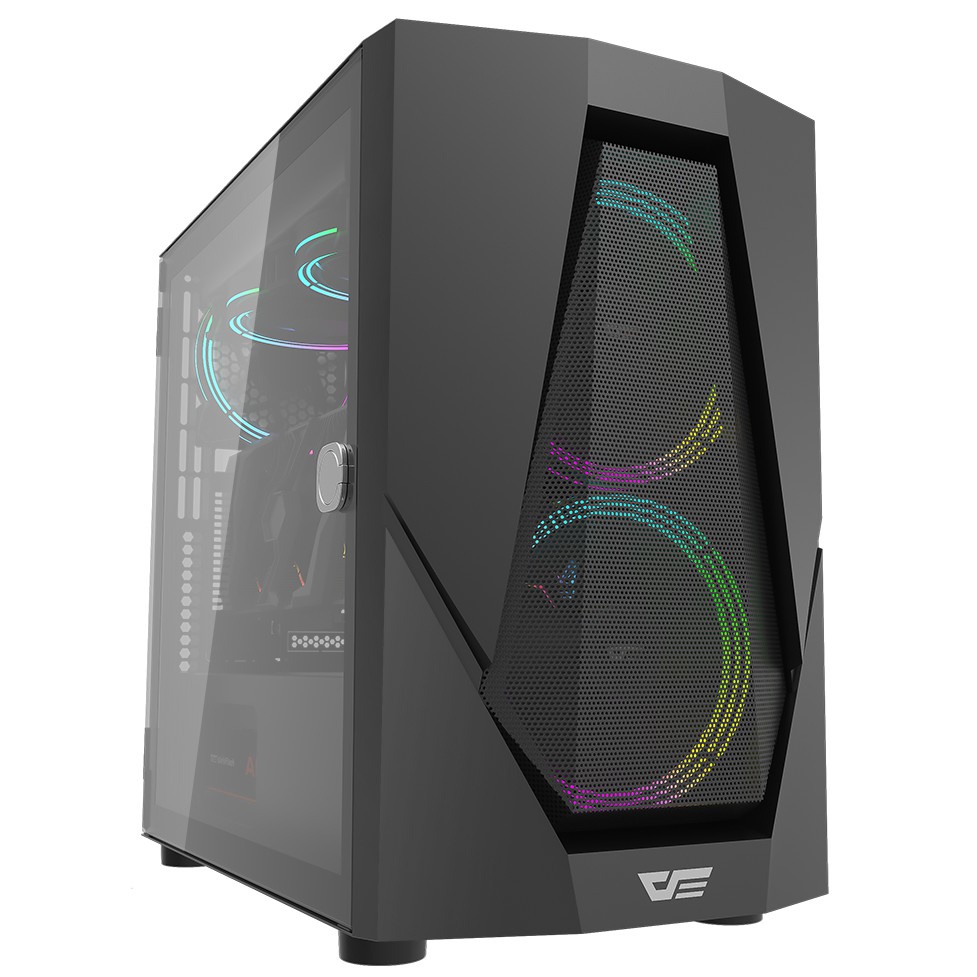 Jual Aigo Darkflash Dlm Black Tempered Glass Micro Atx Gaming Case