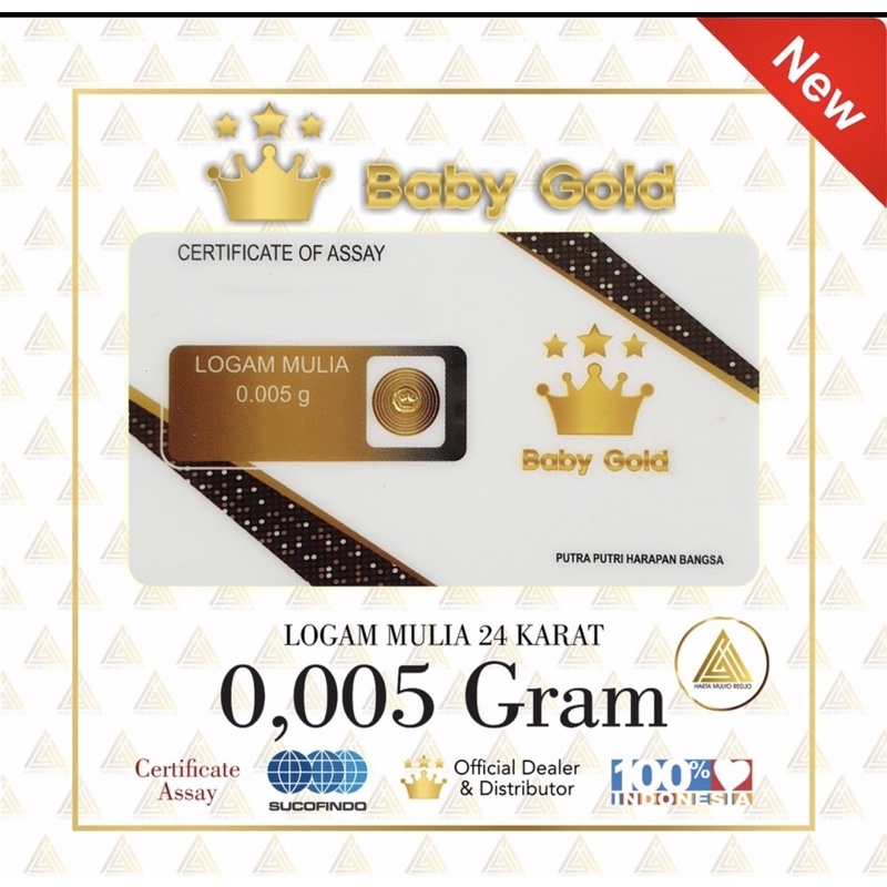 Jual Baby Gold Mas Mini Gram Logam Mulia Karat Shopee Indonesia