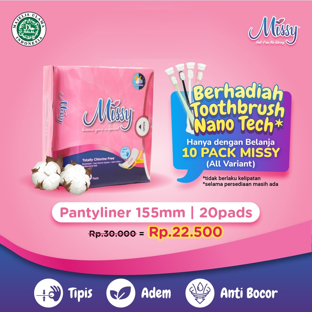 Jual Pembalut Missy Pantyliner Mm Pads Shopee Indonesia