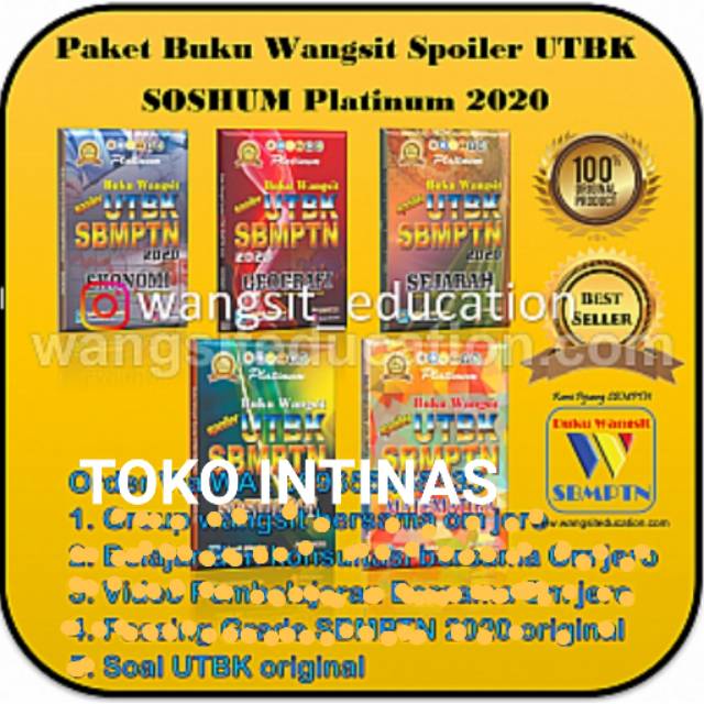 Jual Paket Buku Wangsit SPOILER UTBK SBMPTN 2020 SOSHUM PLATINUM