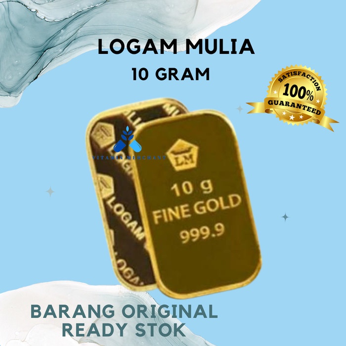 Jual 10 GR GRAM LOGAM MULIA LM EMAS BATANGAN ANTAM SERTIFIKAT