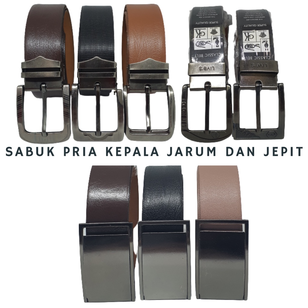 Jual Sabuk Ikat Pinggang Pria Dewasa Import Jumbo Kepala Jarum Dan